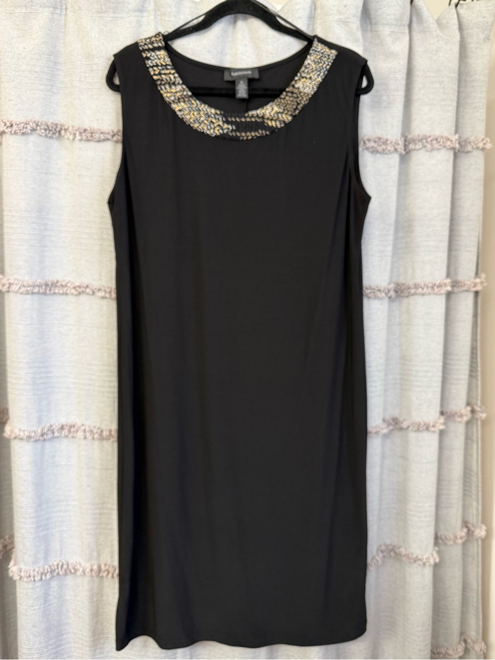 R&M Richards Black Sleeveless Holiday, Wedding, Cocktail Party Dress-SIZE 16